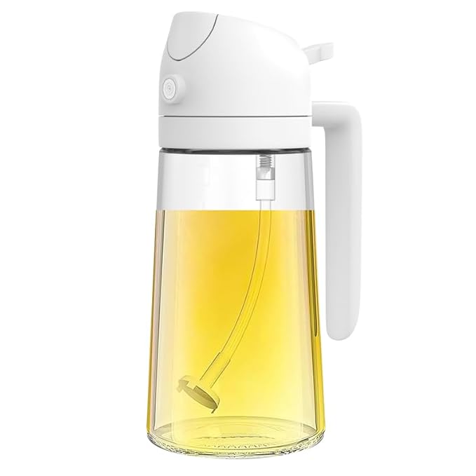 2-in-1 Olive Oil Glass Dispenser Bottle - 16oz/500ml