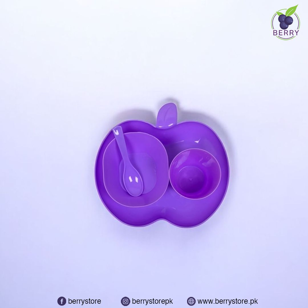 Apple Kids Set - 3 Apple Plates, 3 Mini Glasses, 3 Mini Bowls, 3 Spoons