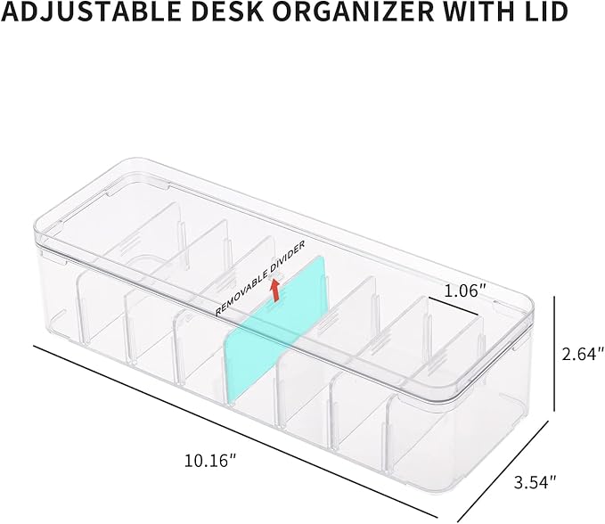 Desktop Storage Box With Lid Home Cable Management USB Charger Data Cable Organizer