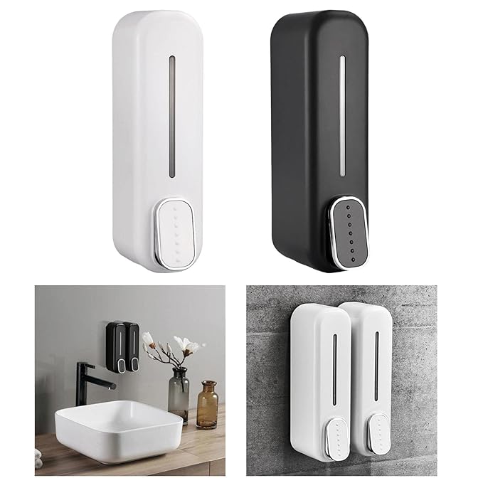 Wall Mount Hand Liquid Soap Shampoo Shower Gel Dispenser for Hotel Bathroom