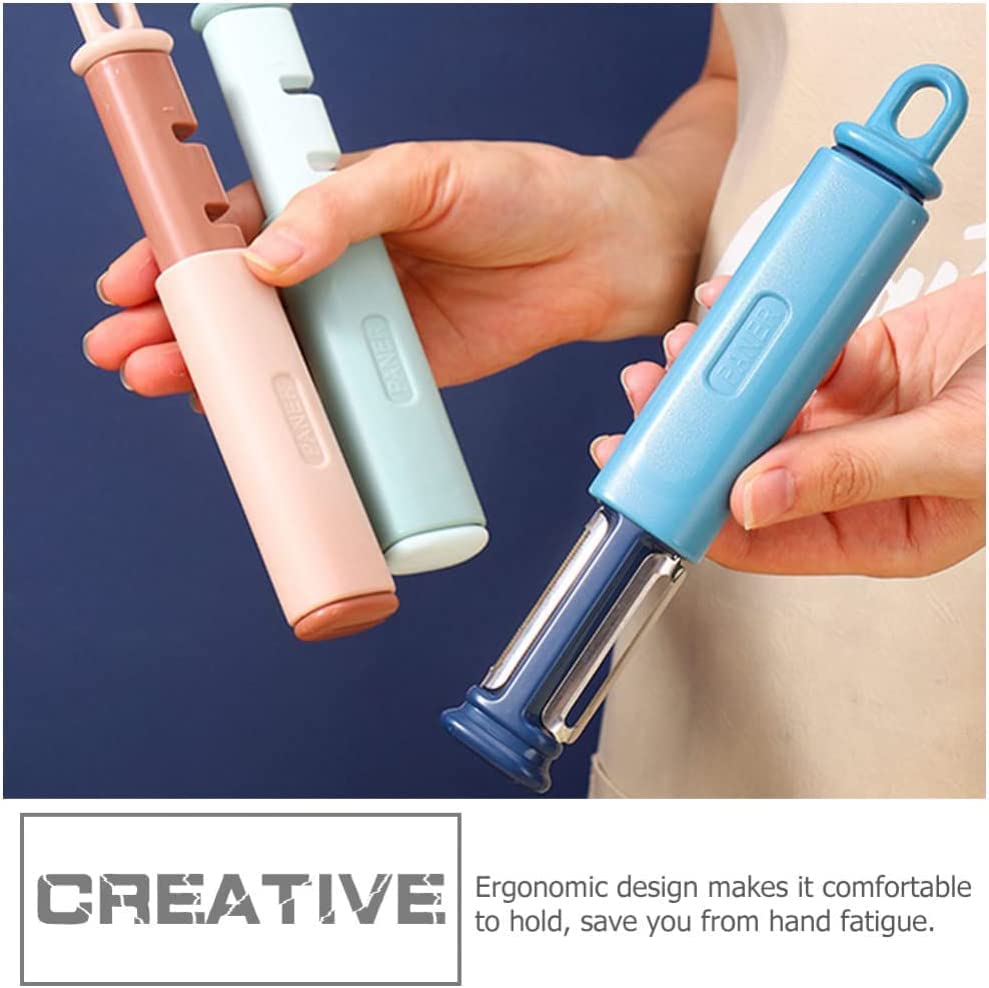3 in 1 Vegetable Peeler with Knife Sharpener Peeler for Kitchen Stainless Steel Vegetable Grater Peeler for Fruit, Potato, Carrots Cutter, 2 Stage Knife Sharpener Tool for Kitchen