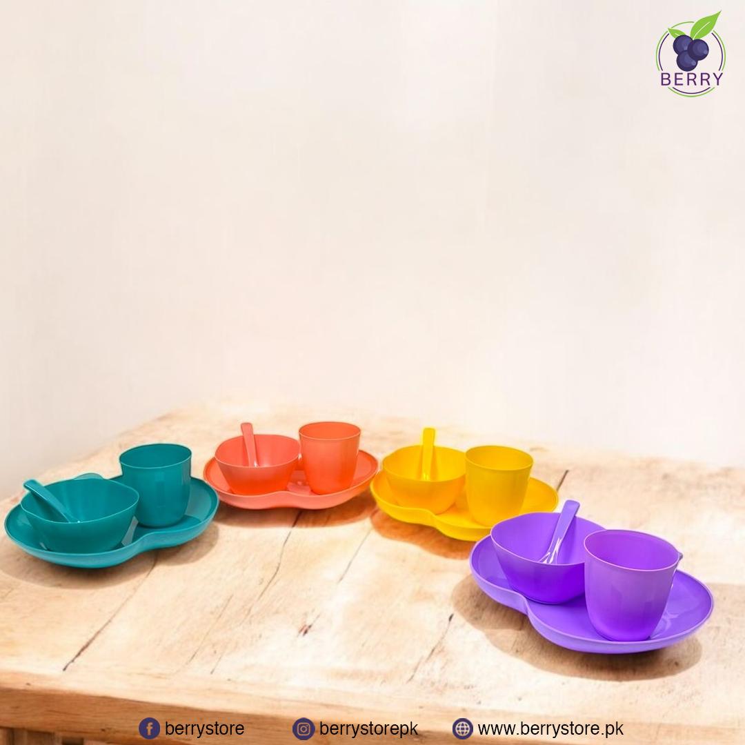 Apple Kids Set - 3 Apple Plates, 3 Mini Glasses, 3 Mini Bowls, 3 Spoons