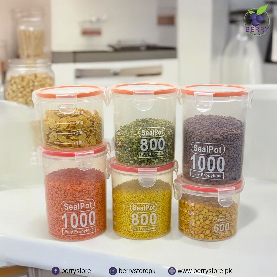 Pack of 3 800ml Medium Food Containers Seal Pot