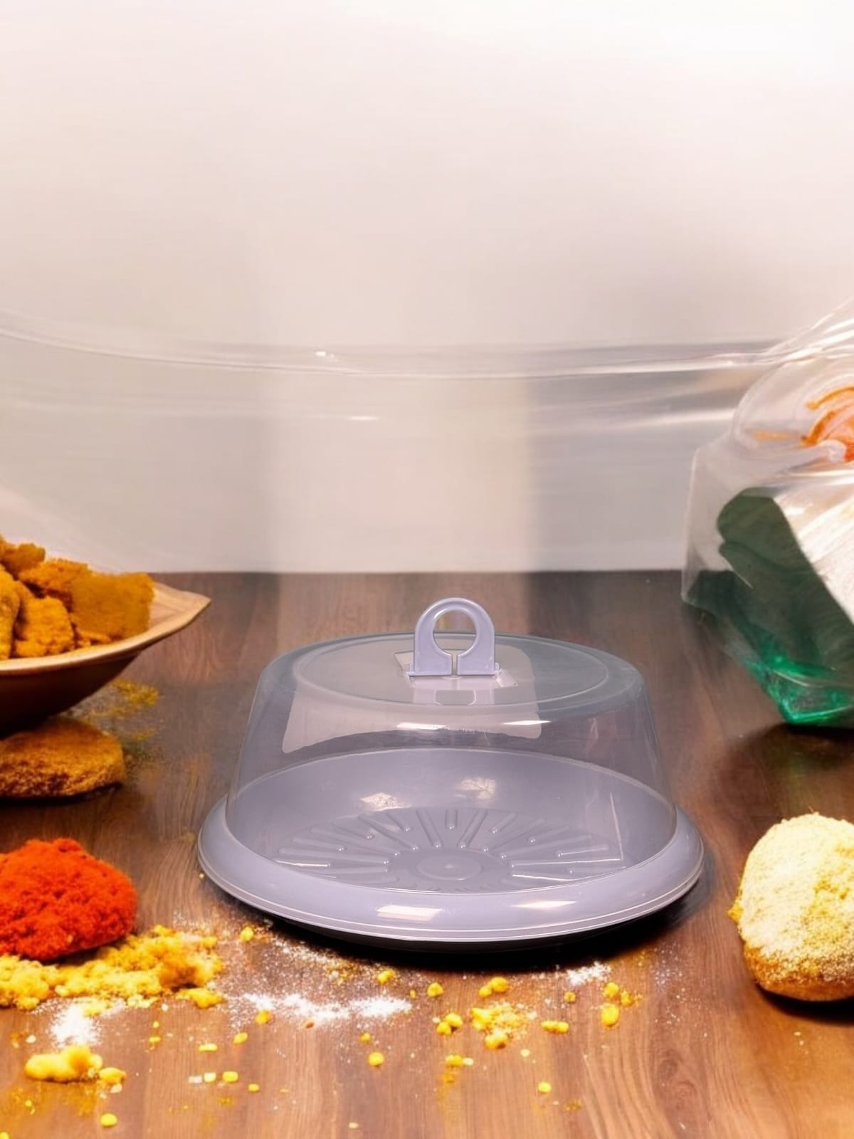 Round Cake Box, Carry Handle, Lid, Cake & Tarts, Muffins Transport Box