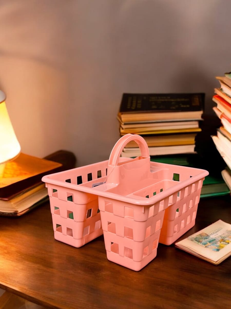 3in1 Storage Combo-Smiley Organizer Box 3in1 Set + Storage Tote Basket + Storage Multi Portion Box