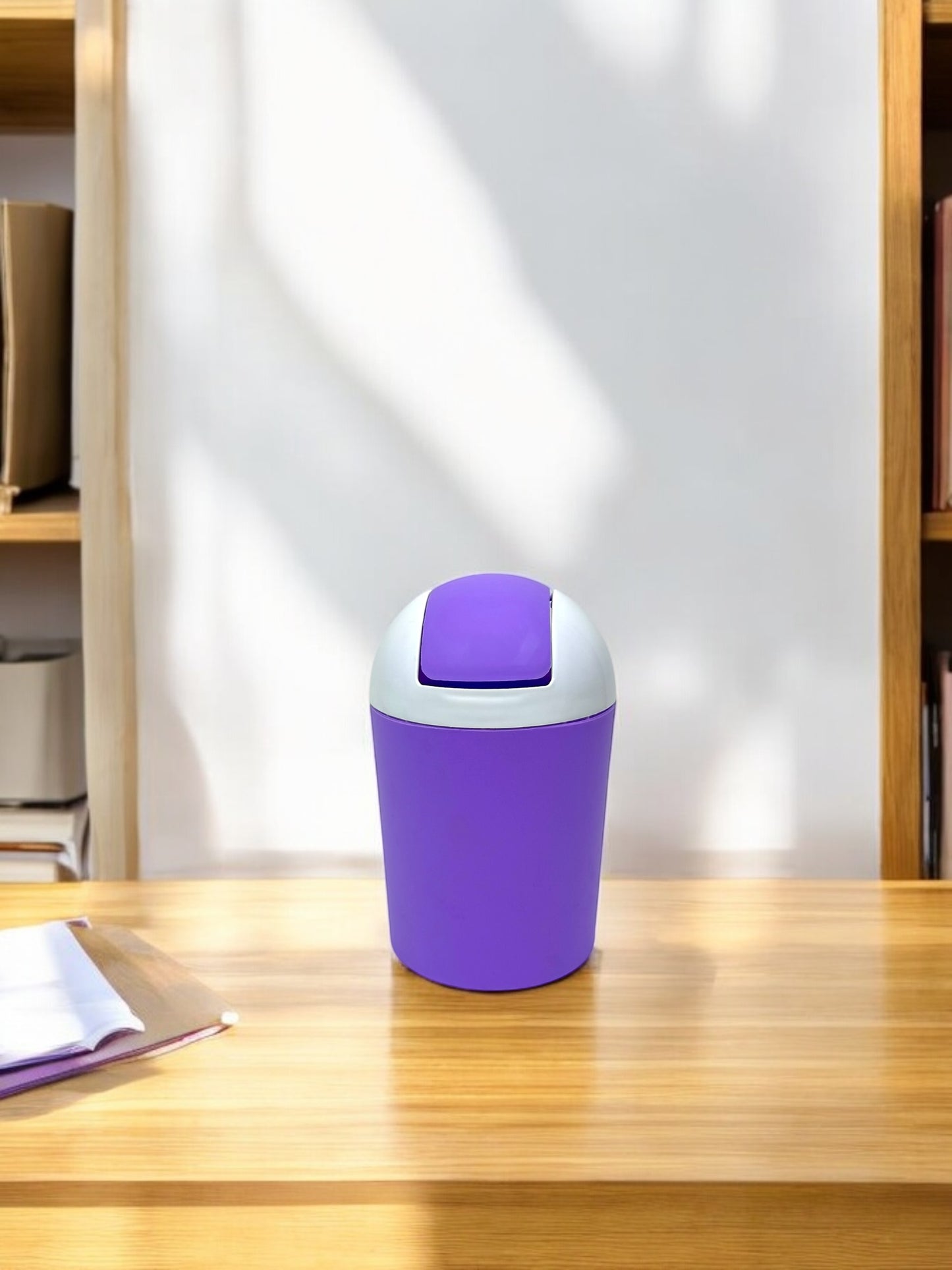 MiniBin-Trash Can-Garbage Can Kitchen Trash Can Desktop Trash Can Shakes Cover Living Room Cute Debris Bucket Car Home Desk Restaurant Storage Tube Trash Basket Desktop Trash Can