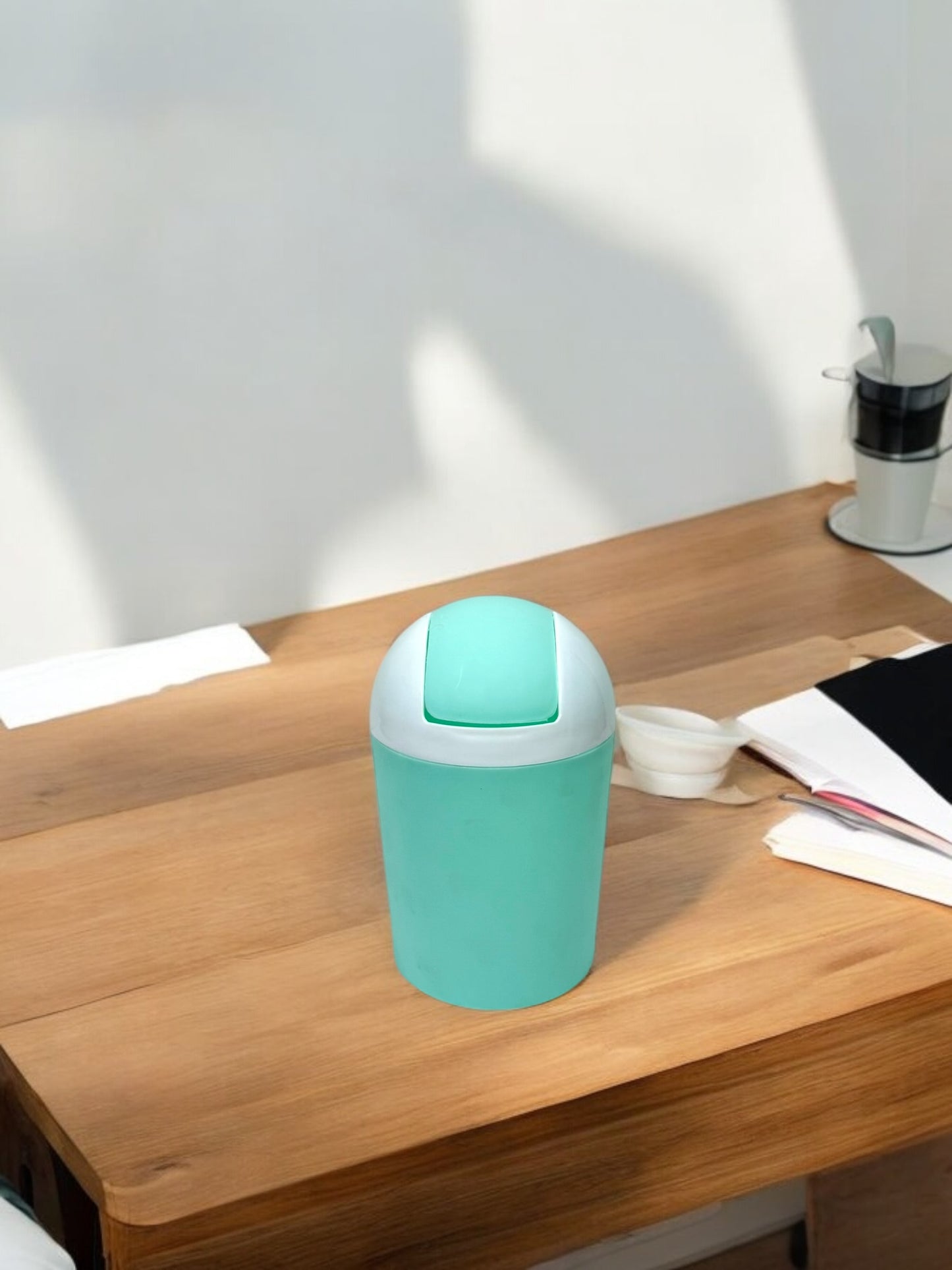 MiniBin-Trash Can-Garbage Can Kitchen Trash Can Desktop Trash Can Shakes Cover Living Room Cute Debris Bucket Car Home Desk Restaurant Storage Tube Trash Basket Desktop Trash Can