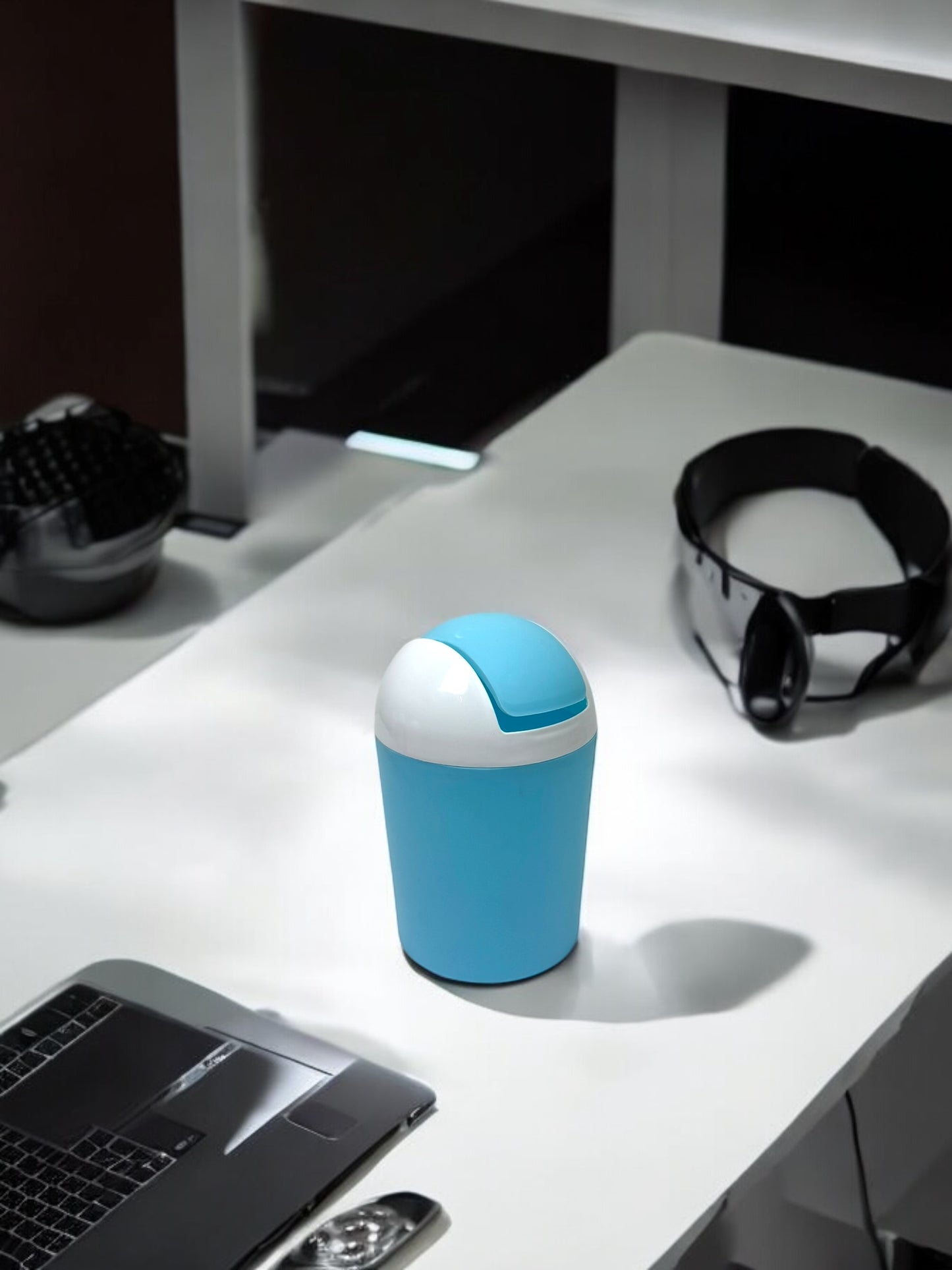 MiniBin-Trash Can-Garbage Can Kitchen Trash Can Desktop Trash Can Shakes Cover Living Room Cute Debris Bucket Car Home Desk Restaurant Storage Tube Trash Basket Desktop Trash Can