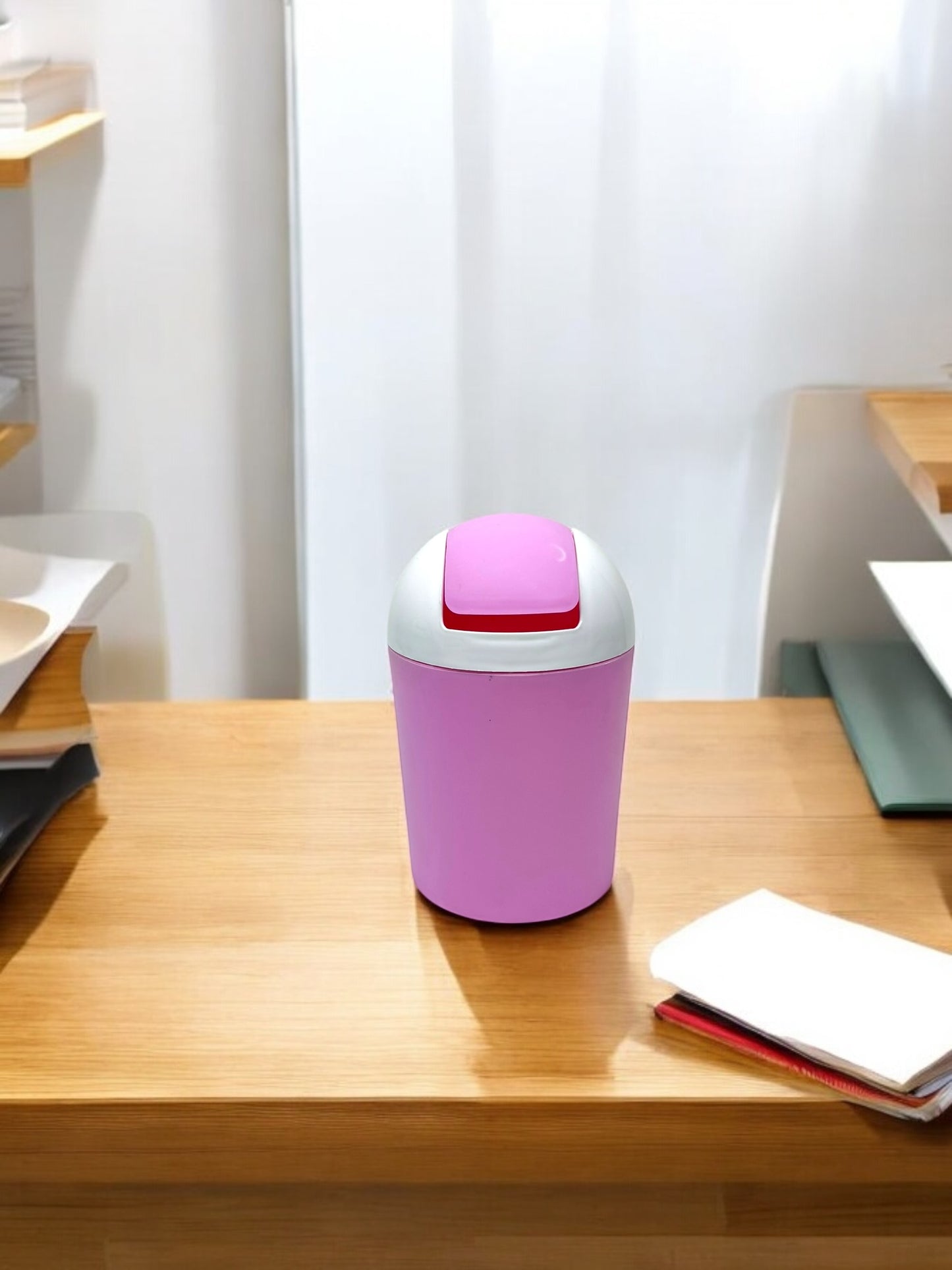 MiniBin-Trash Can-Garbage Can Kitchen Trash Can Desktop Trash Can Shakes Cover Living Room Cute Debris Bucket Car Home Desk Restaurant Storage Tube Trash Basket Desktop Trash Can