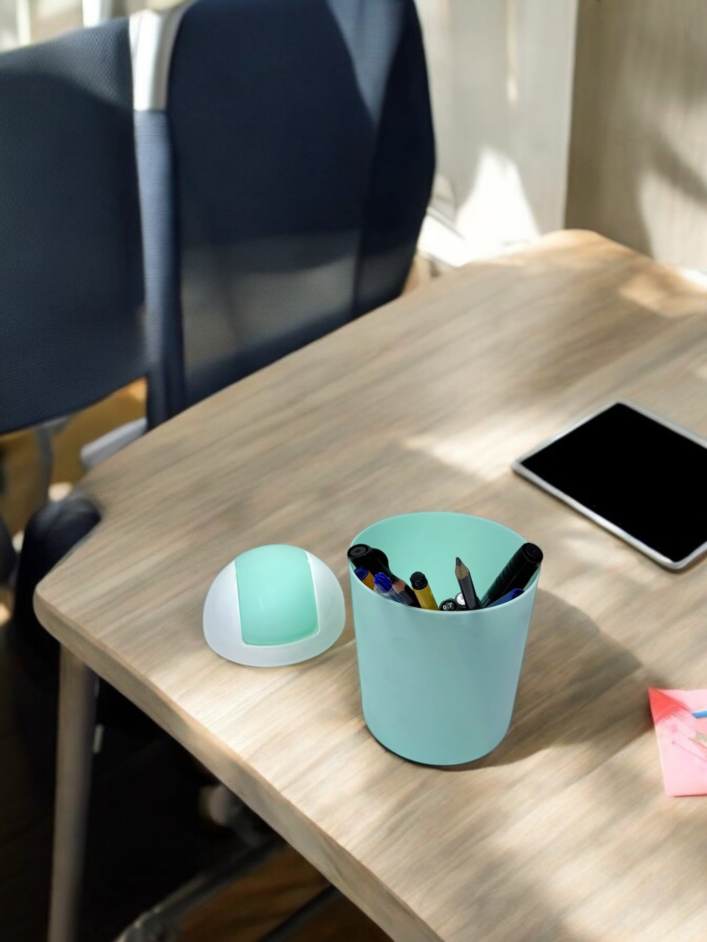 MiniBin-Trash Can-Garbage Can Kitchen Trash Can Desktop Trash Can Shakes Cover Living Room Cute Debris Bucket Car Home Desk Restaurant Storage Tube Trash Basket Desktop Trash Can