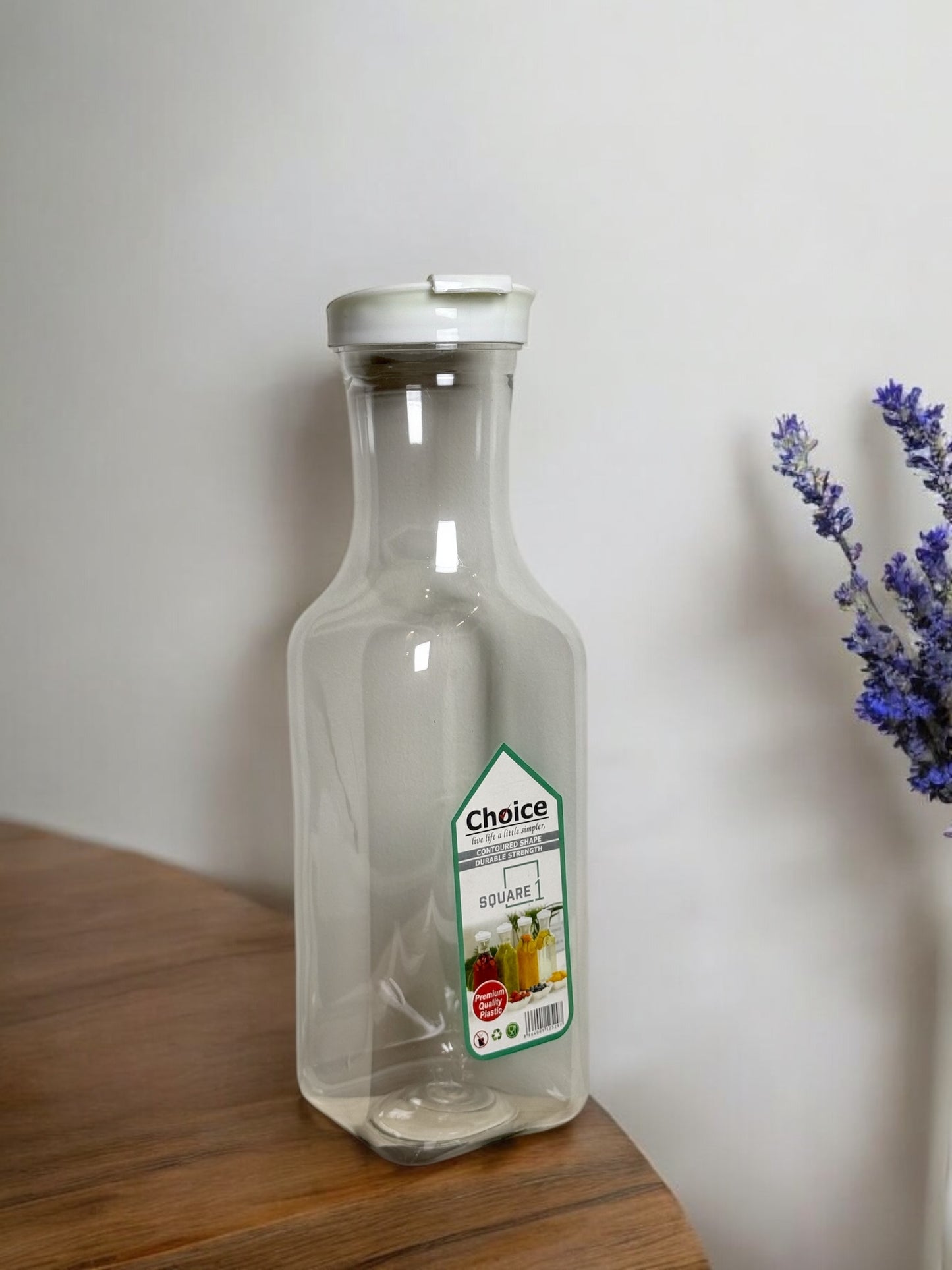 Square Plastic Juice Bottles, 2000 ml Reusable Empty Juice Bottles with Lids for Milkshake, Plastic Bottles for Water, Juice, Milk