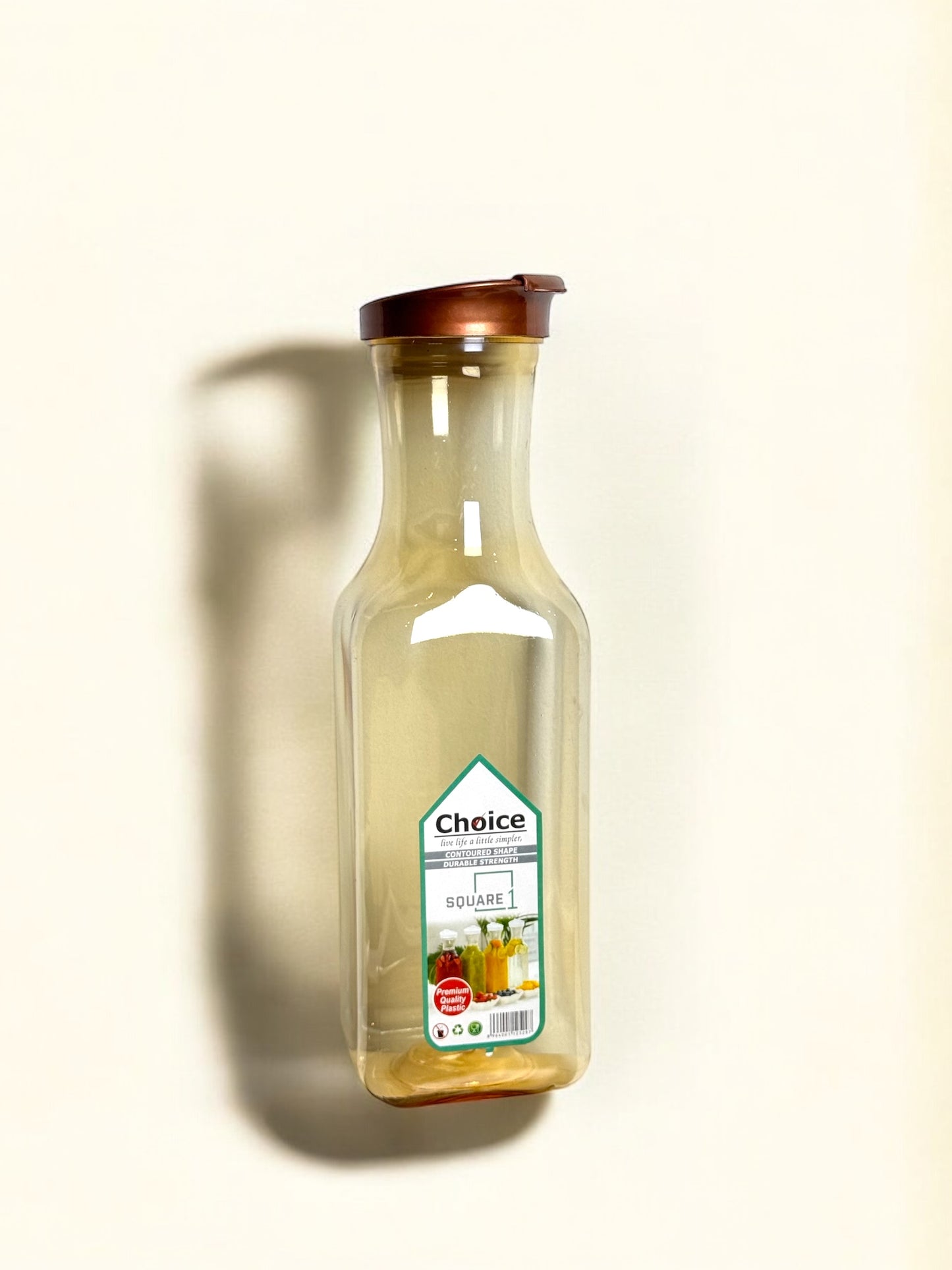 Square Plastic Juice Bottles, 2000 ml Reusable Empty Juice Bottles with Lids for Milkshake, Plastic Bottles for Water, Juice, Milk