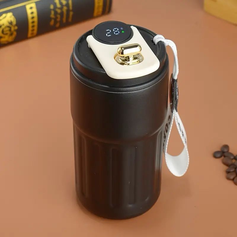 Travel Thermal Coffee Flask Smart Water Bottle Coffee Cup 316 Stainless Steel Vacuum Cup Office Cup Business Portable Mug (Size : 450ML)