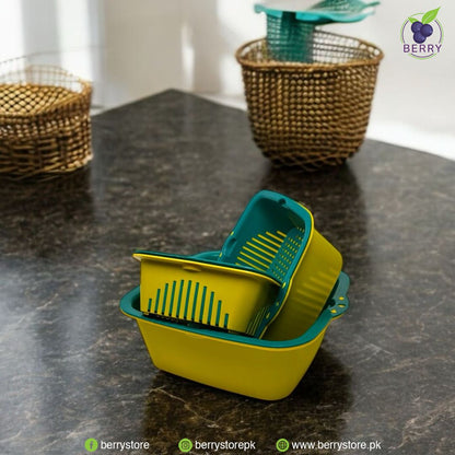 6 Pieces , [2-in-1] Multifunctional Kitchen Strainer Set, 3 Sizes