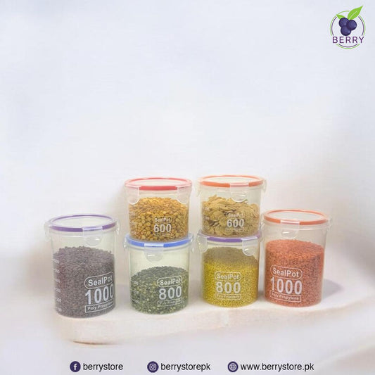Pack of 3 600ml Medium Food Containers Seal Pot Kitchen Storage Sealed Jar Airproof Food Sealed Cans For Coffee Sugar Tea Tin
