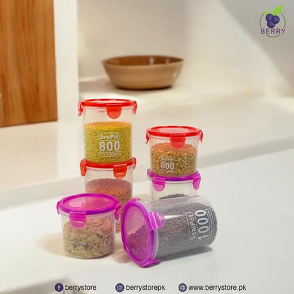 Pack of 3 800ml Medium Food Containers Seal Pot