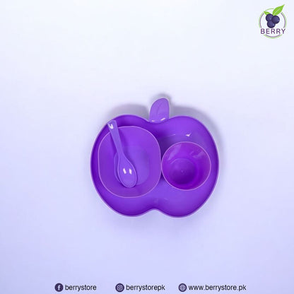 Apple Kids Set - 3 Apple Plates, 3 Mini Glasses, 3 Mini Bowls, 3 Spoons