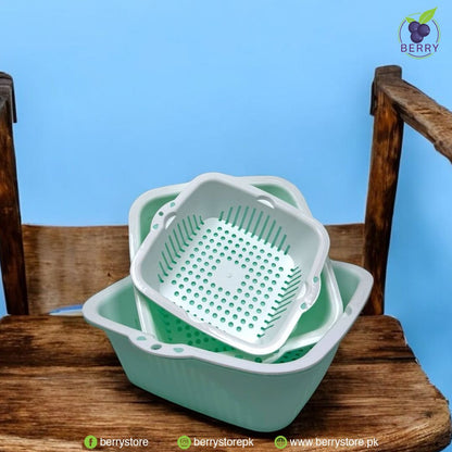 6 Pieces , [2-in-1] Multifunctional Kitchen Strainer Set, 3 Sizes
