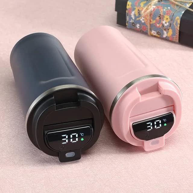 2in1 Drinkware Combo-900 ML Steel Thermos & 510 ML LED Temperature Coffee Cup