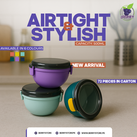Round Airtight Lunch Box-500ml