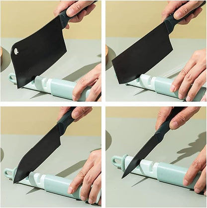 3 in 1 Vegetable Peeler with Knife Sharpener Peeler for Kitchen Stainless Steel Vegetable Grater Peeler for Fruit, Potato, Carrots Cutter, 2 Stage Knife Sharpener Tool for Kitchen