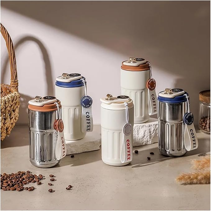 Travel Thermal Coffee Flask Smart Water Bottle Coffee Cup 316 Stainless Steel Vacuum Cup Office Cup Business Portable Mug (Size : 450ML)