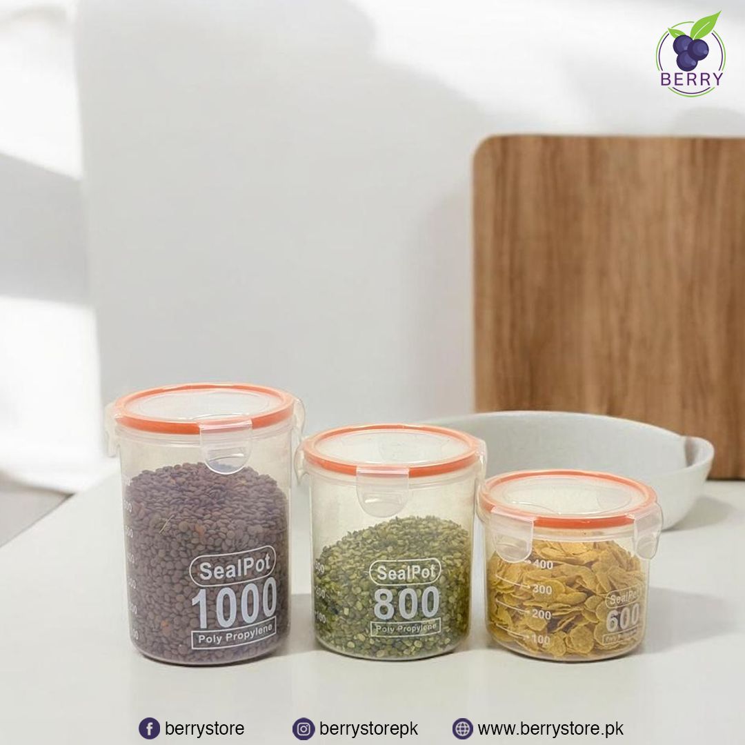 Pack of 3 600ml Small Food Containers Seal Pot