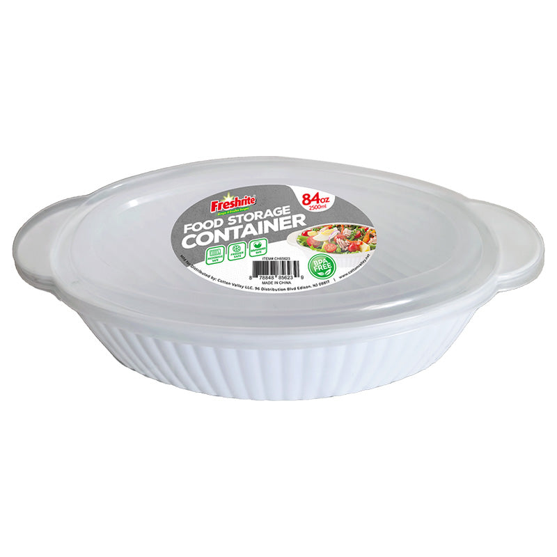 Pack Of 2 - Oval Food Storage Container Box - 2500ml