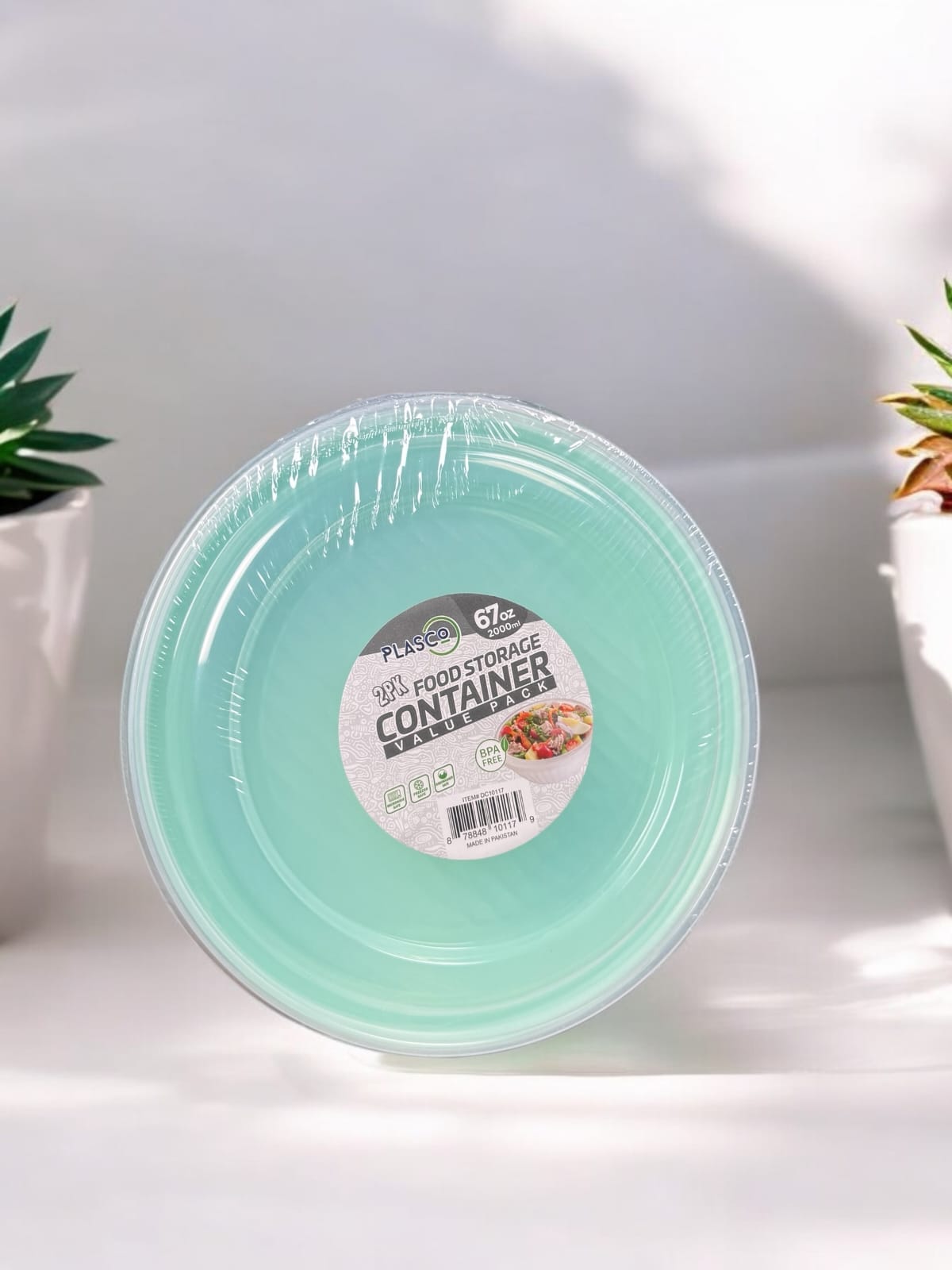 Pack Of 2 - Round Food Storage Container Box - 2000ml