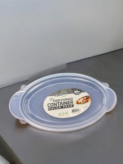 Pack Of 2 - Oval Food Storage Container Box - 2500ml