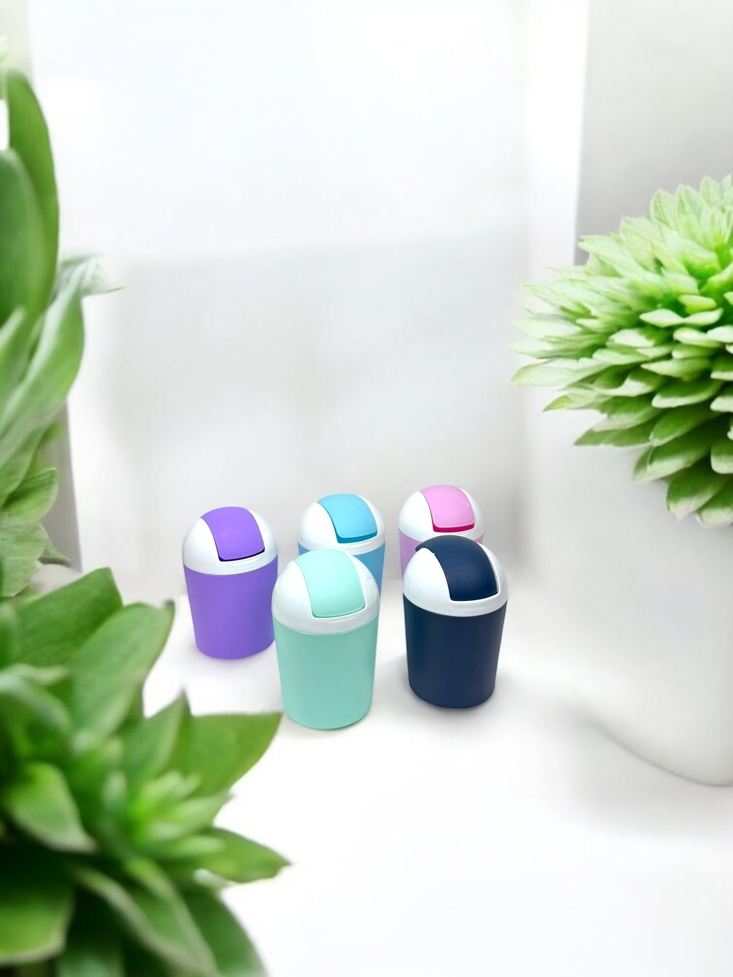 MiniBin-Trash Can-Garbage Can Kitchen Trash Can Desktop Trash Can Shakes Cover Living Room Cute Debris Bucket Car Home Desk Restaurant Storage Tube Trash Basket Desktop Trash Can