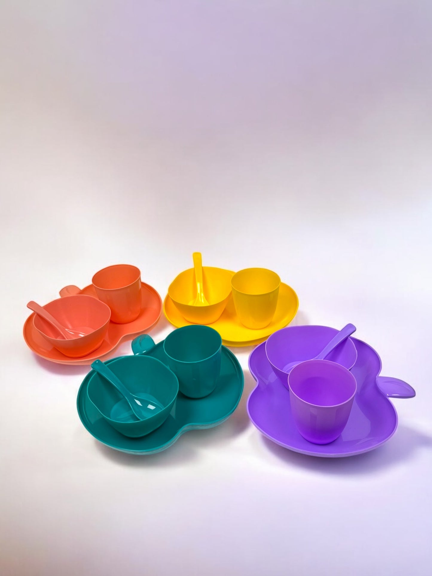 Apple Kids Set - 3 Apple Plates, 3 Mini Glasses, 3 Mini Bowls, 3 Spoons