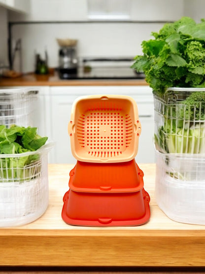 6 Pieces , [2-in-1] Multifunctional Kitchen Strainer Set, 3 Sizes