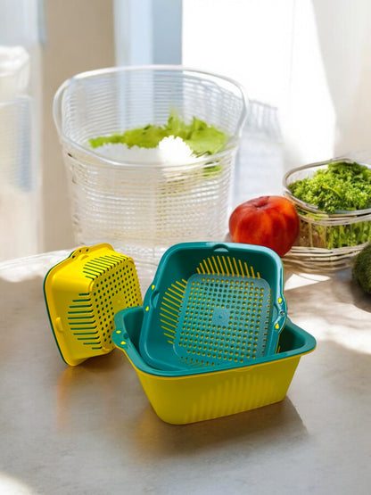 6 Pieces , [2-in-1] Multifunctional Kitchen Strainer Set, 3 Sizes