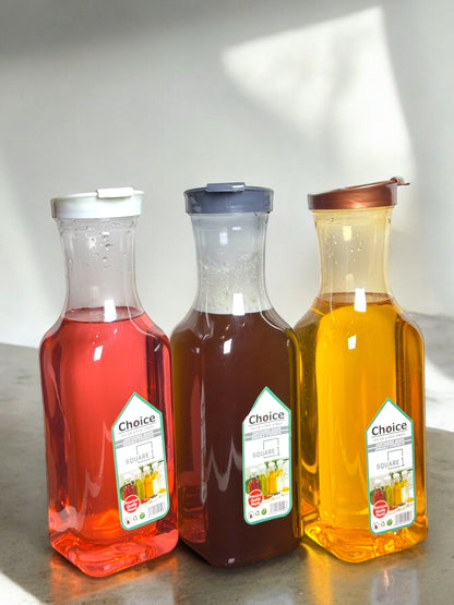 Square Plastic Fridge Bottles, 2000 ml
