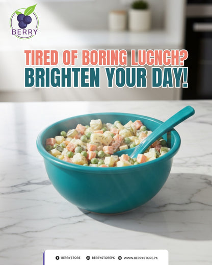 Snacko Round Bowl – Pack of 3 with 3 Matching Spoons (500ml Capacity)