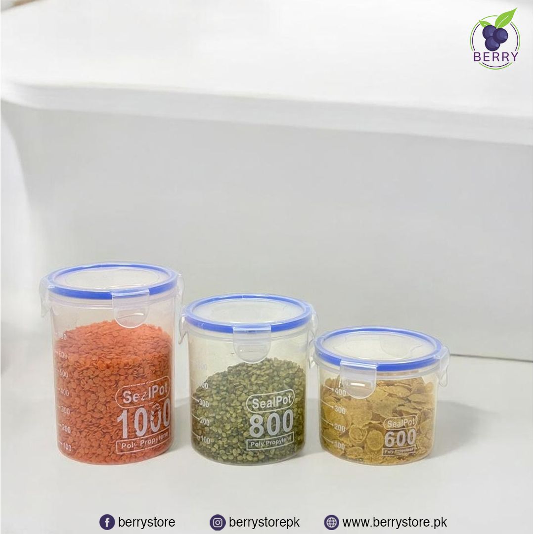 Pack of 3 600ml Small Food Containers Seal Pot