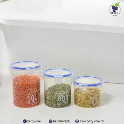 Pack of 3 600ml Small Food Containers Seal Pot