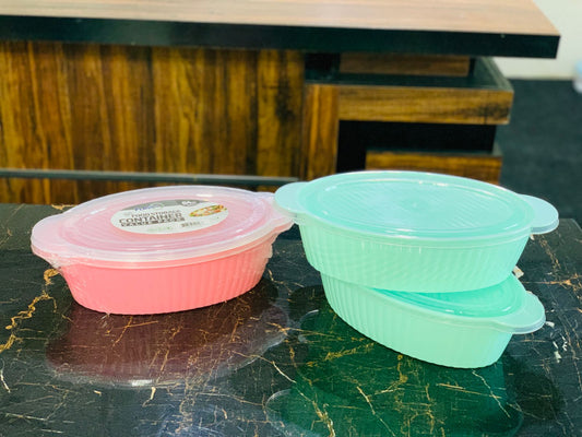 Pack Of 2 - Oval Food Storage Container Box - 2500ml
