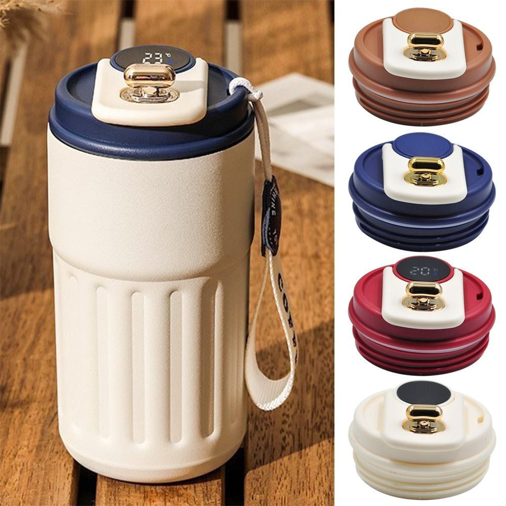 Travel Thermal Coffee Flask Smart Water Bottle Coffee Cup 316 Stainless Steel Vacuum Cup Office Cup Business Portable Mug (Size : 450ML)