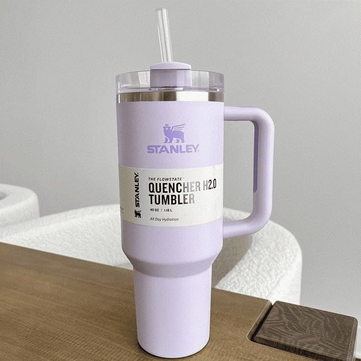Stanley Quencher H2.0 40 oz Tumbler with Handle, Straw, and 3-Position Swivel Lid - Cup Holder Compatible for Travel - BPA Free Insulated Stainless Steel Tumbler