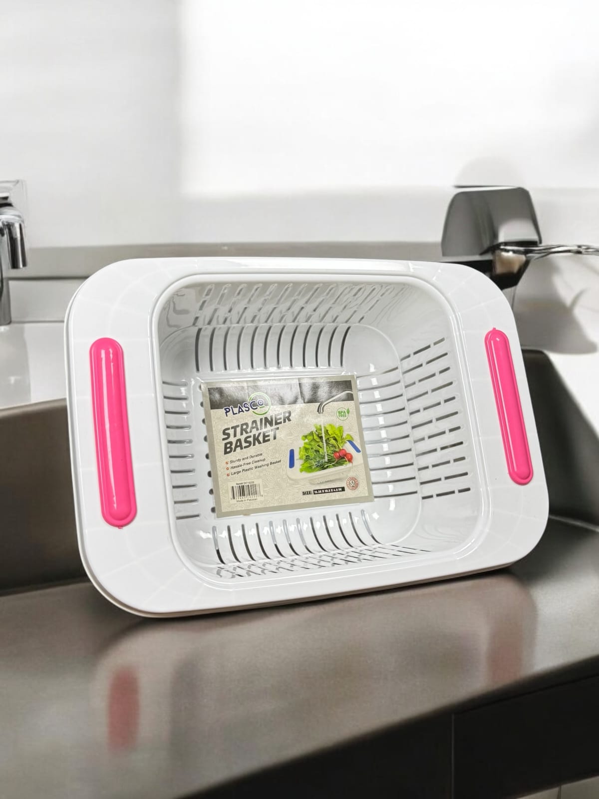 Multifunctional Thickened Kitchen Sink Drain Rack Vegetable Fruit Drain Basket Plastic Rectangular Sink