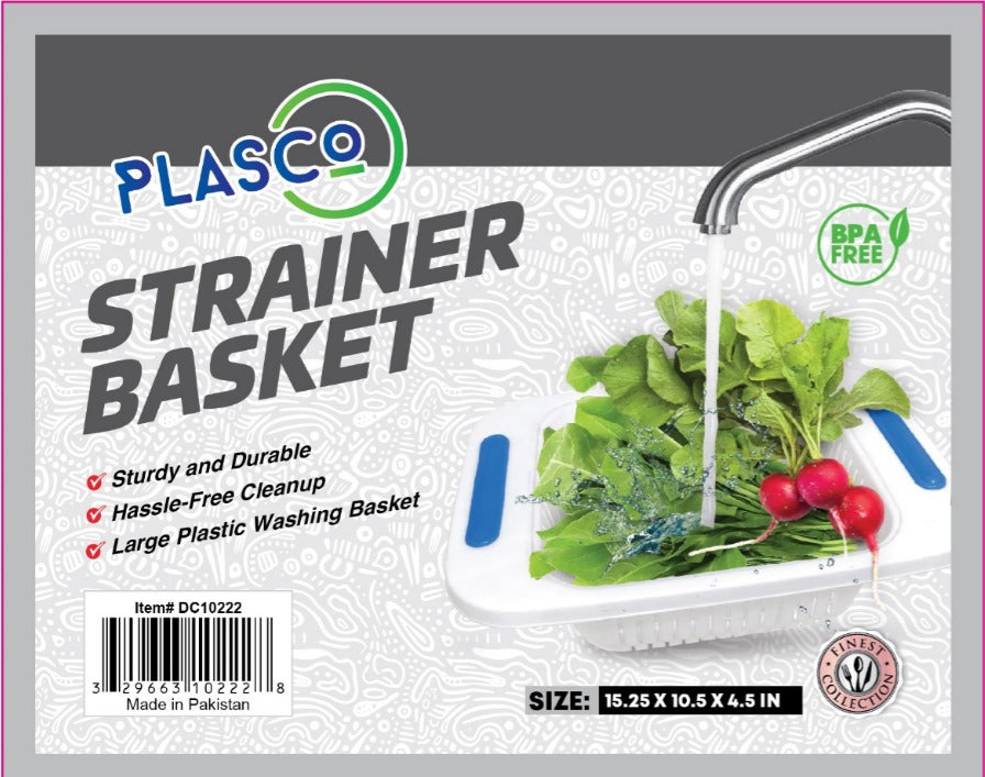 Multifunctional Thickened Kitchen Sink Drain Rack Vegetable Fruit Drain Basket Plastic Rectangular Sink